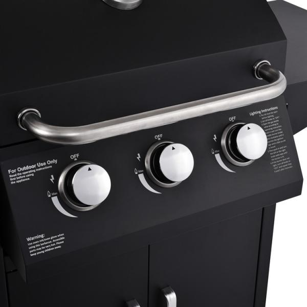 26.8kg Portable Gas Bbq Grill with Trolley Outdoor Rotisserie Roaster Barbecue