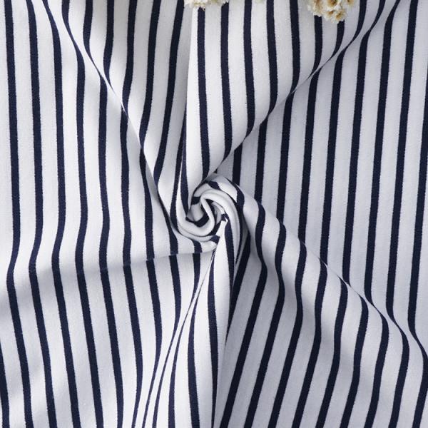 Чистый хлопчатобумажный пот поглощающий полосатый трикотажный ткань для футболки