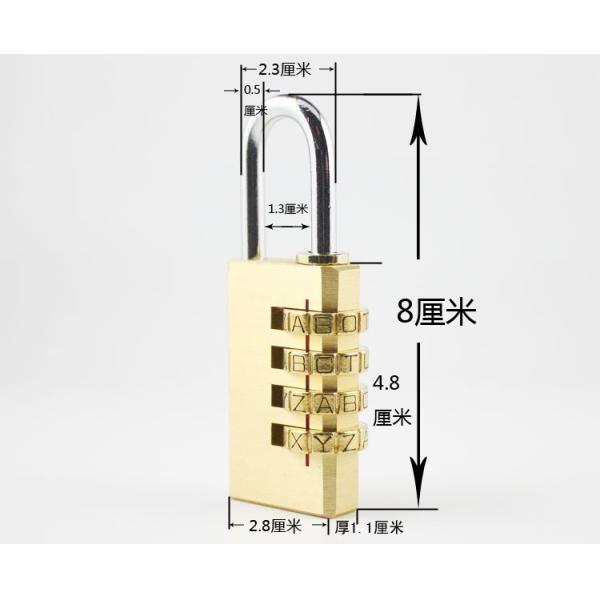 4 Digital English Letter Brass Combination padLock big Size English alphabet Brass PadLock