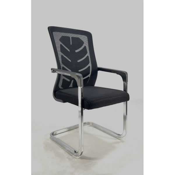 Visitor PP Armrest Conference Room Chairs Without Wheels