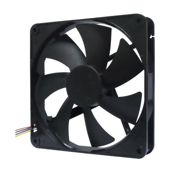 140mm 12 Volt DC Brushless Fan , 140x140x25mm Plastic Power Supply Cooling fan