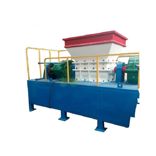 55×2KW Power Rubber Waste Tire Shredder With Φ500×40mm Knife Size Low Noise