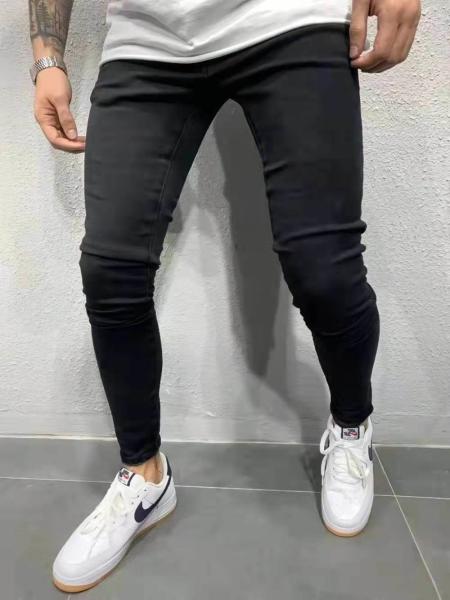                  Casual Skinny Jeans Trousers Classica Denim Pants Washed Stretch Jeans for Men             