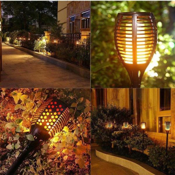 Solar Torch Lights,96 LED  Dancing Flame Lighting, Waterproof Wireless Outdoor Light