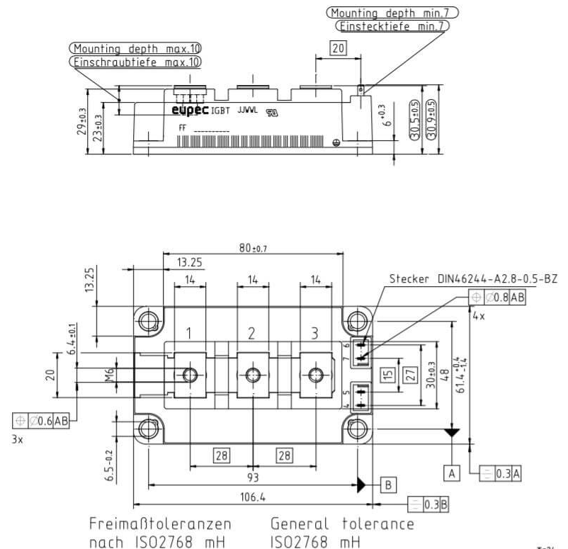 FF400R06KE3 600V 400A IGBT Module Low VCE(sat) High Short Circuit Ruggedness Low Switching Loss High Isolation For Industrial Motor Drives and High Power UPS