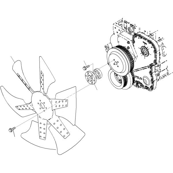 Fan Blade 600-635-7870 SAA6D114E Komatus PC300-7