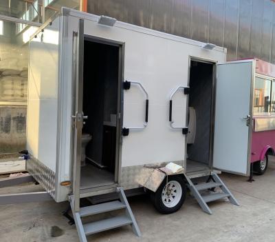 Hot Sale 2 Stalls Restroom Trailer Mobile Toilet Trailer Outdoor Bathroom Trailer With Shower