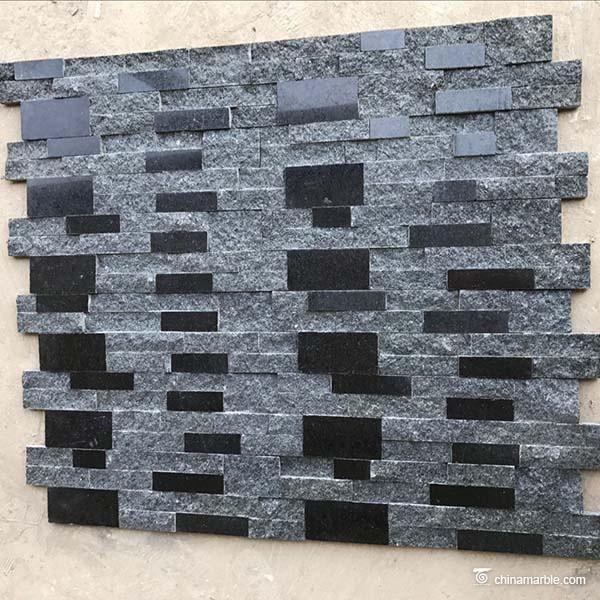 Natural stone , Natural Black Granite Wall Stone Cladding Ledge Stone