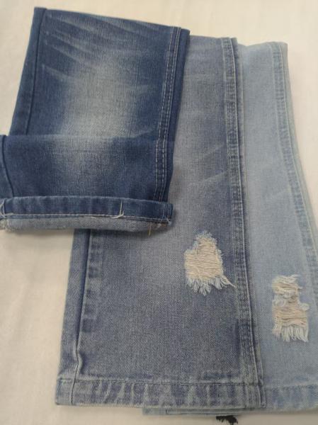 10.7oz Breathable Cotton Viscose Polyester Dark Indigo 180cm Non stretch Denim fabric 10x7 JSD3075-1