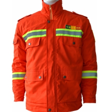 Orange Winter Insulated Cotton 280gsm Flame Resistant Suit