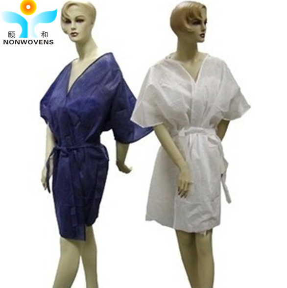 length 130cm Disposable Kimono Gowns , Unisex Disposable Spa Gown ISO13485
