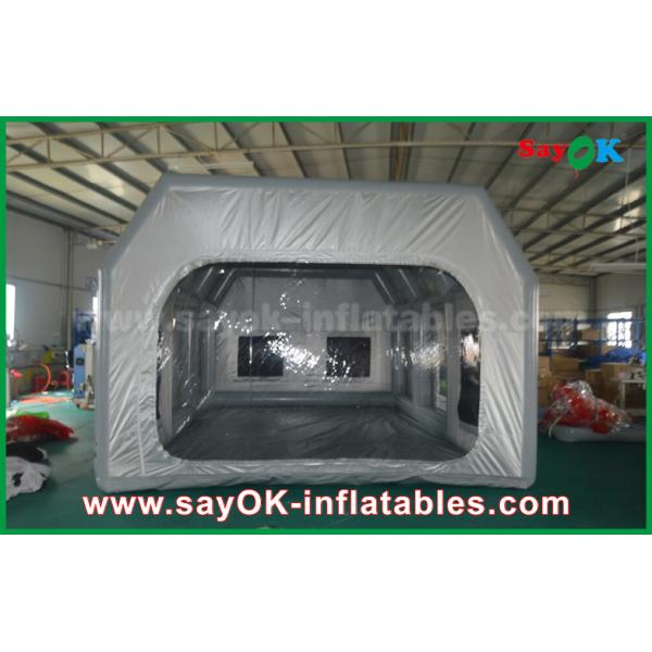 Inflatable Garage Tent Prefessional Gray Waterproof PVC And Oxford Cloth Inflatable Paint Booth For Car Painting