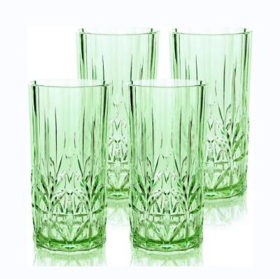 Tritan Green Customized Reusable Acrylic Glass Cup Whiskey Juice Water