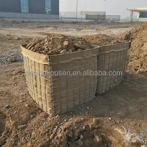 Electrical Galvanize Sandbag Gabion Cage Bastion Defensive Barrier for Flood Control