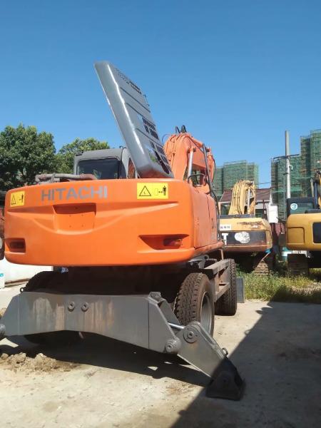Original Color Used Hitachi ZX160W Wheel Excavator In Good Condition
