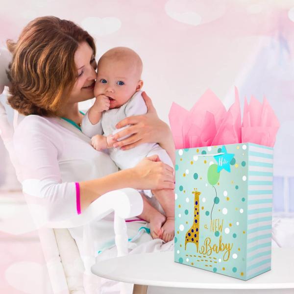 Наклейки Красочные мультфильмы животных Конфеты Подарочный бумажный пакет для детей День рождения Детский душ