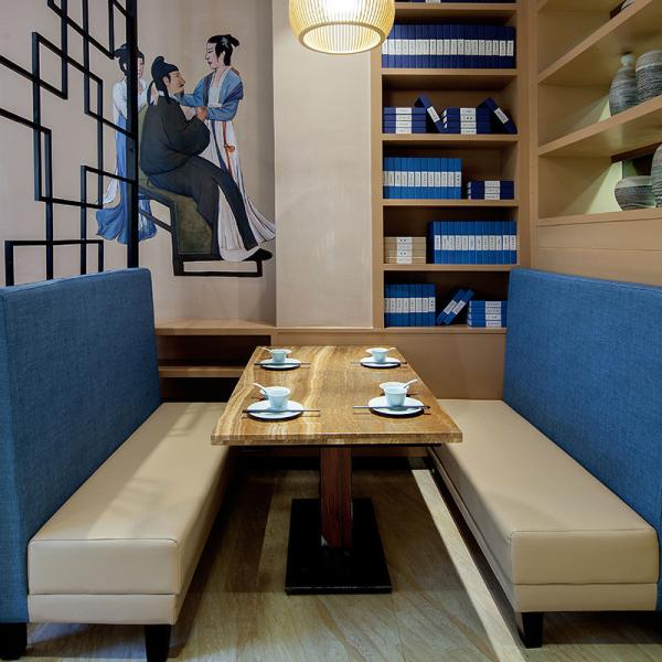 Customized Restaurant Single Card Seat High Back Fabric Hotel Coffee Shop Sofa