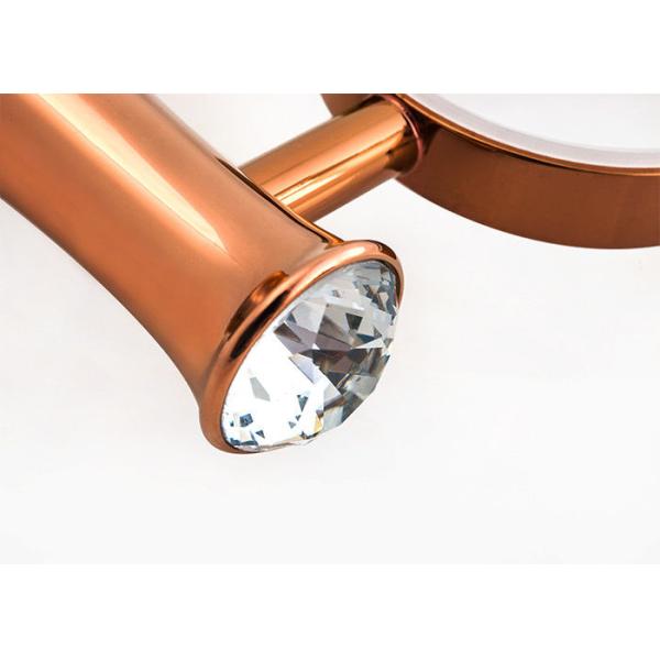 Подъемник для мыла для ванных аксессуаров Цинковая сплав и кристаллическая пластина Розовое золото