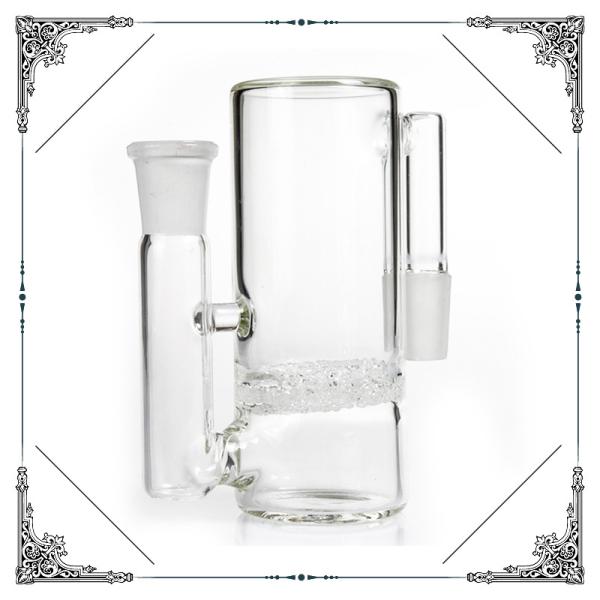 4.7 Inches Fritted Perc Glass Ashcatchers 90 Degree For Glass Bong Hookah Ashcatcher