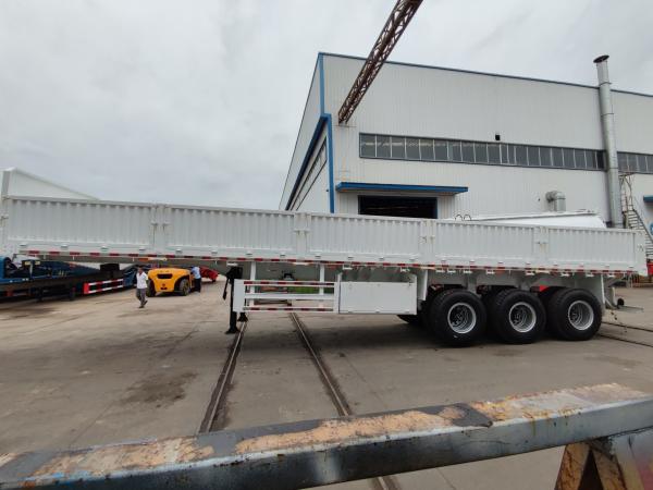 Semi-Trailer 20FT 40FT Transport Bulk Cargo with 1310mm Wheel Base and Side Wall Fence