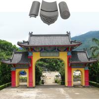 Telhas de telhado de argila cinza mate durável estilo clássico da China com resistência moderna