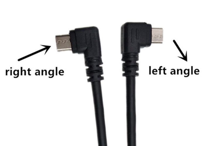 Мужчина USB изготовленного на заказ 10cm черного левого угла микро- к силовому кабелю соединителя JST GH-04V-S