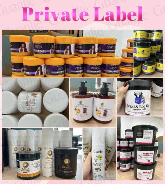 Transparent customize braiding gel strong hold custom label OEM/ODM for women hair