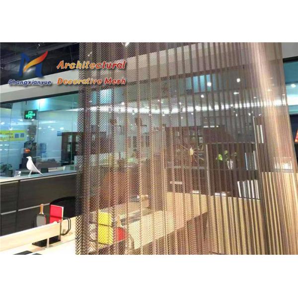 Aluminium Furniture Metal Coil Drapery Curtain Exhibition Hall Decorative Partition