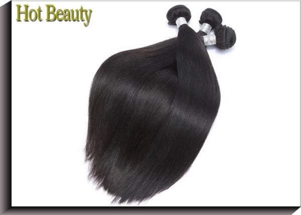 Double Machine Weft Virgin Human Hair Extensions / Remy Peruvian Hair Bundles