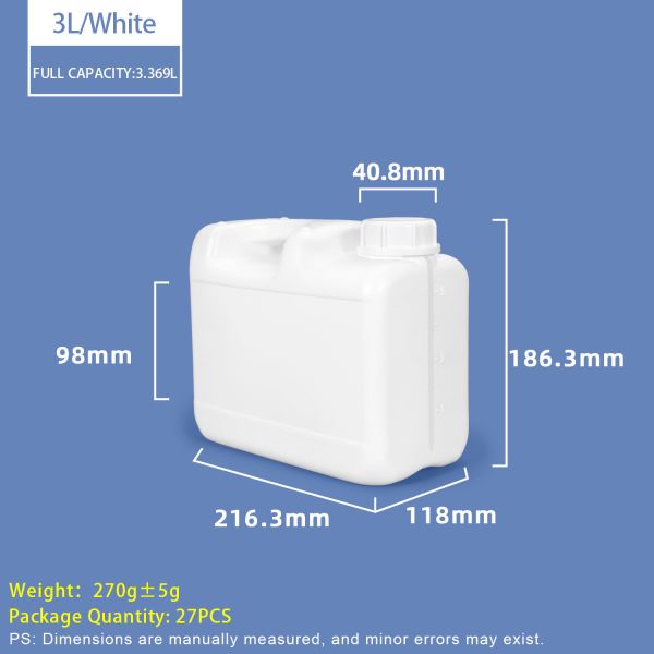 Wholesale 3L 5L HDPE Stackable Jerry Can with Screw Cap and Foil Gasket Empty Plastic Chemical Hydrosol Storage Barrel