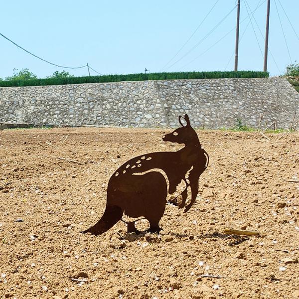 Opossum Shape Corten Steel Garden Metal Decorations With Low Maintenance