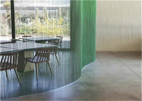 Hanging Door Insect Curtain Fly Screen / 2.0mm Stainless Steel Mesh Shower Curtain