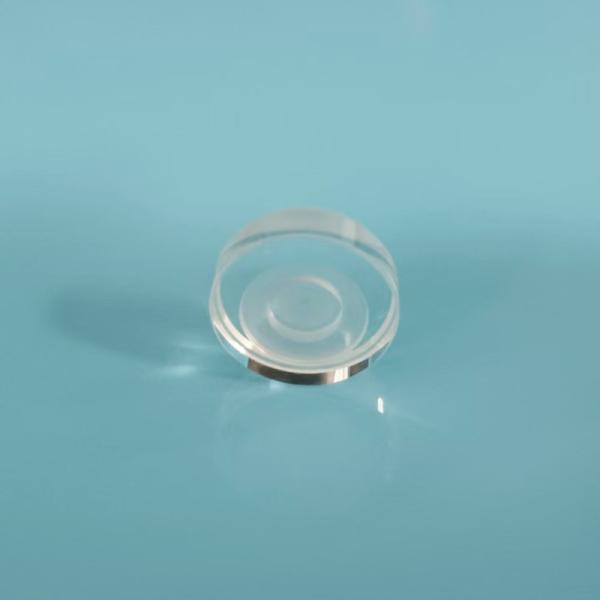 Circular Custom Glass Parts Fused Quartz Substrate With Six Bottom Surface Bosses