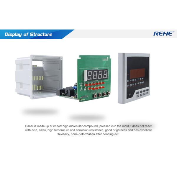 96*96mm Single Phase Intelligent A V HZ KWH Multifunction Power Meter with RS485