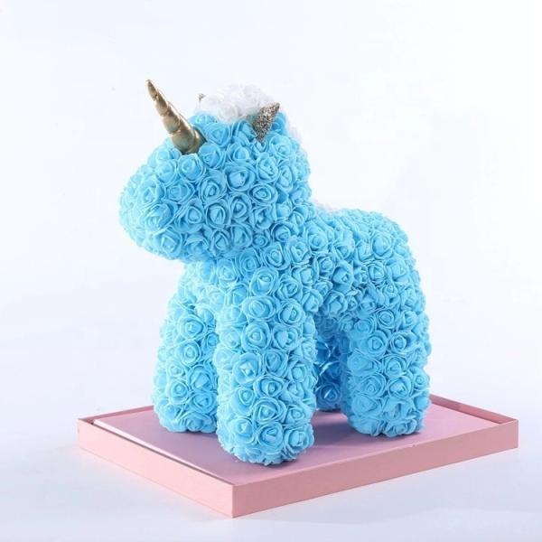 Artificial Rose gift Foam Rose Unicorn Doll  Valantines day gift