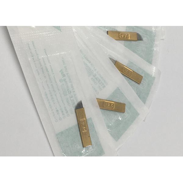 Stable Tattoo Equipment Supplies , 14pin/pc Eyebrow Tattoo Cosmetic Needle