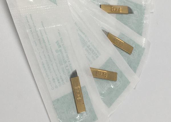 Stable Tattoo Equipment Supplies , 14pin/pc Eyebrow Tattoo Cosmetic Needle