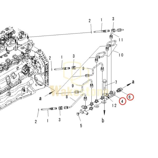 Original High Pressure Common Rail Common Rail Oil Tank Common Rail Sensor For Excavator Komatsu PC200 P240-8
