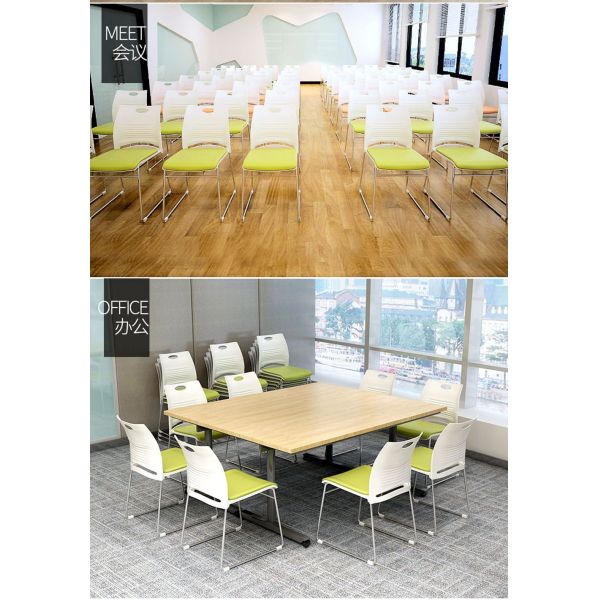 4 Legs PP Stackable Meeting Chair Fixed For Office / Conference
