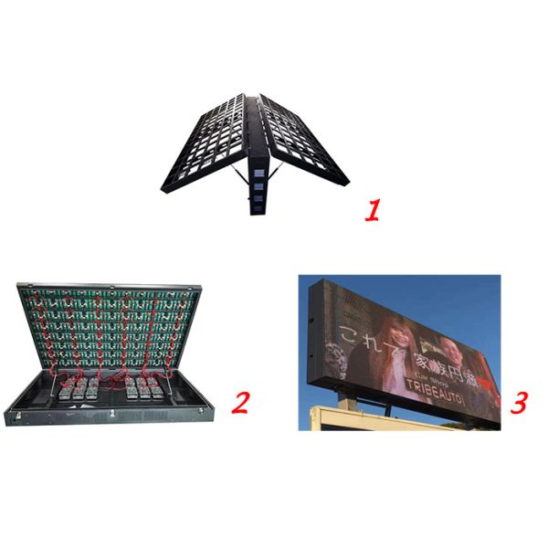 Outdoor Front Service LED Display Flip Front Open Panel Wall Mounted Billboard