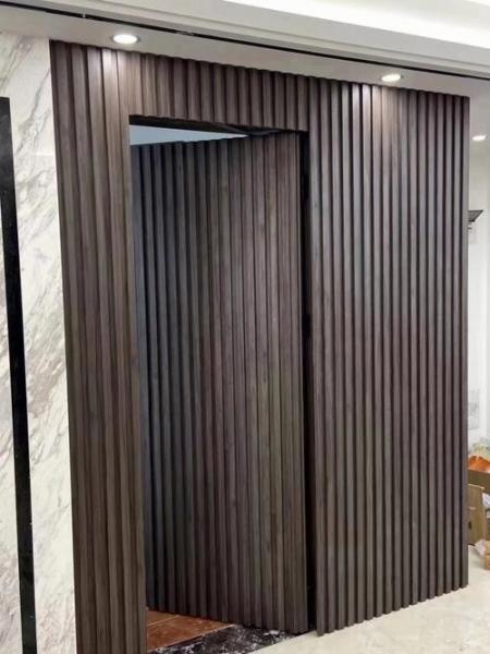 waterproof fluted WPC wall panel pvc wall covering fibre bamboo decorative panel rejilla de pvc