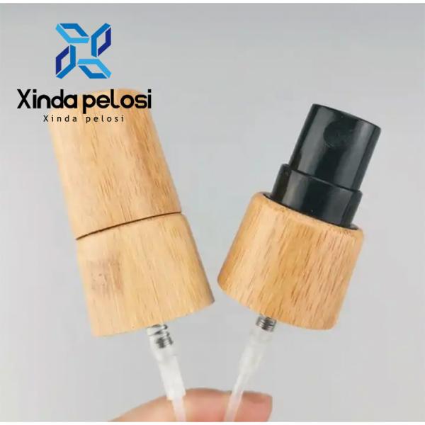 Mini Pulverizador de Bomba de Perfumes Forma de Madeira Natureza Cabeça de Plástico Bamboo Pulverizador de Bomba Mini Fog Spray