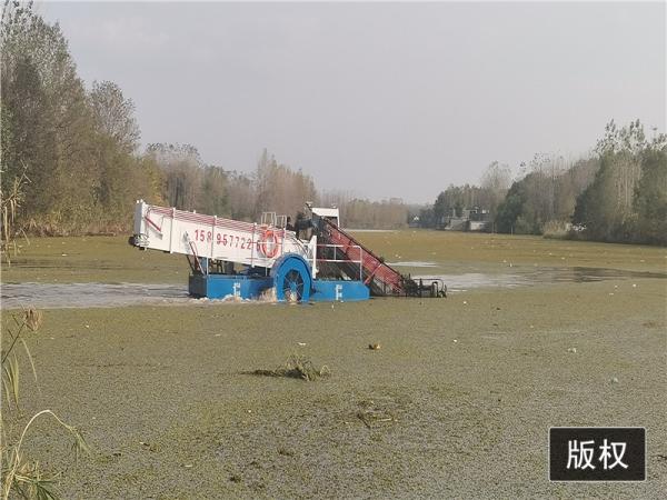 1000m2/h River Water Cleaning Machine Stainless Steel Boat Aquatic Weed Harvester