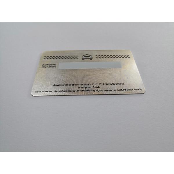 членская карта VIP такси 85x54x0.5mm стальная отрезала подпись логотипа белую