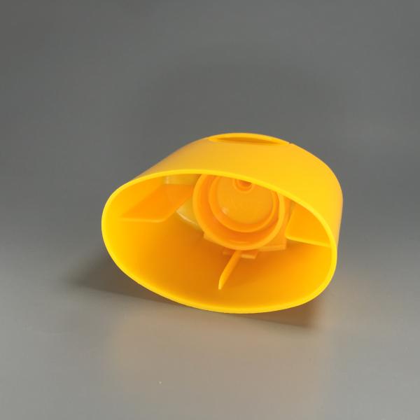 Yellow Plastic 55mm Shampoo Bottle Cap Leakage Resistant
