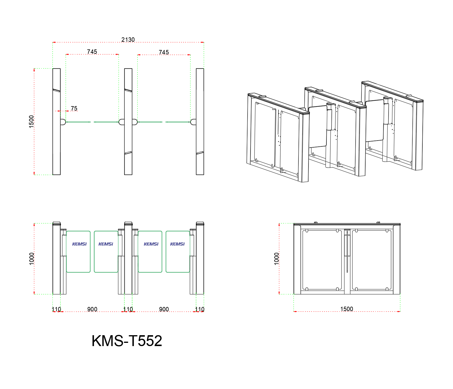 Smart Speed Gate Turnstile System with Face Recognition Attendance