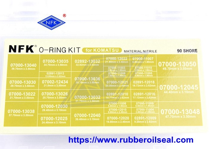Высококачественный комплект O-Ring 70 или 90 Shore NBR Стандартный размер O-Ring для запасных частей экскаваторов KOMATSU