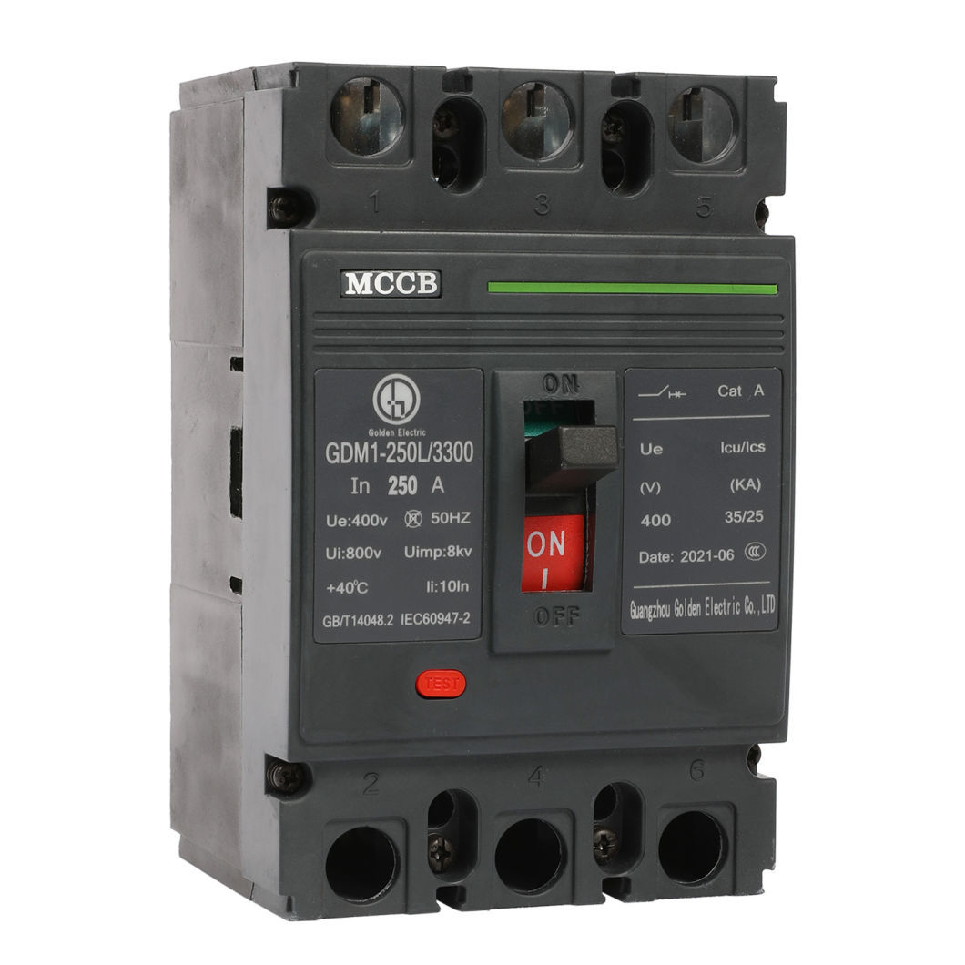 400 В номинальное рабочее напряжение VDE сертифицированный Gdm3-125L MCCB Формированный корпус выключатель
