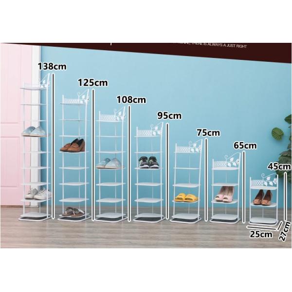 Dustproof 7 Tier Bronze Metal Wire Shoe Rack
