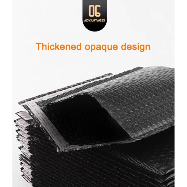 Matte Black Poly Shipping Bubble Mailers Aluminum Foil Envelope Bag 6x9